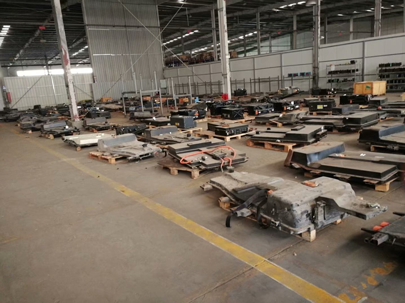 回收某客戶電池現場